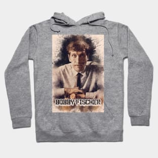 Bobby Fischer ✪ A TRIBUTE to The Legend ✪ Watercolor Portrait of a chess master Hoodie